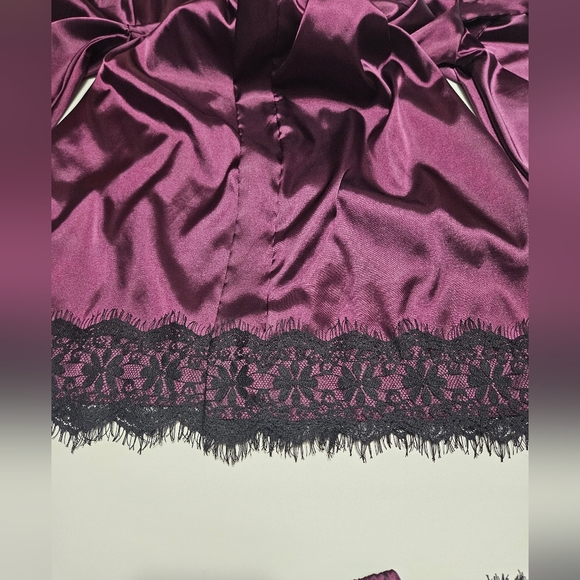 2 PC Silky Satin Sexy Intimate Set Robe & Bottoms Size XL - Picture 8 of 10